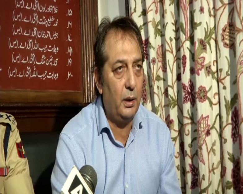 Divisional Commissioner Baseer Khan speaking to ANI in Srinagar on Sunday. Photo/ANI