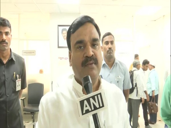 Amzath Basha speaking to ANI in Amaravati on Tuesday.