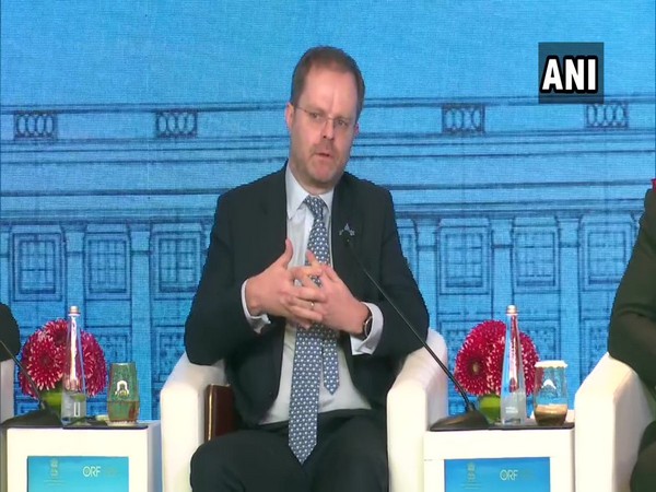 Gareth Bayley, UK Foreign and Commonwealth Office Director for South Asia, speaking at the Raisina Dialogue 2020 in New Delhi on Thursday.