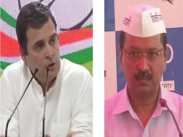 Congress president Rahul Gandhi and AAP leader Arvind Kejriwal (File Photo)