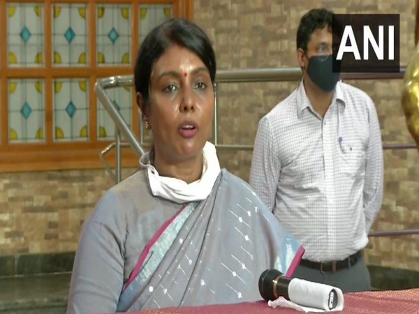 Tamil Nadu Health Secretary Beela Rajesh speaking to reporters on Tuesday. Photo/ANI