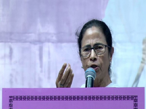 West Bengal CM Mamata Banerjee speaking at an event in Kolkata on Tuesday. Photo/ANI