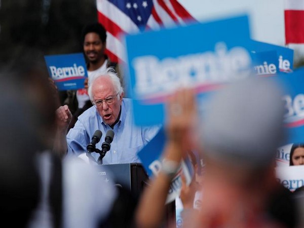 Democratic US presidential candidate Senator Bernie Sanders in Santa Ana, California