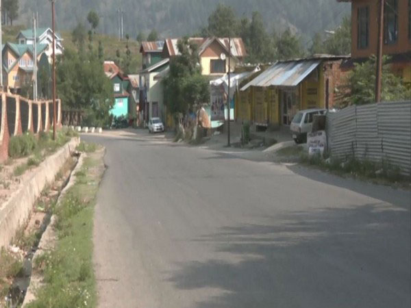 A deserted street in Bhaderwah of Doda district, Jammu and Kashmir amidst curfew