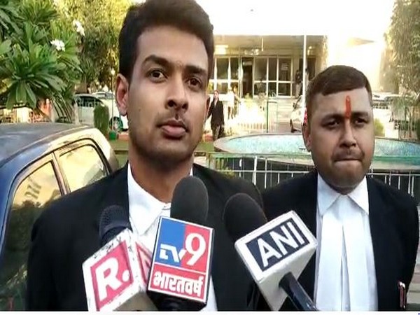 Advocate Vivek Vijay Choudhary speaking to reporters in Bhopal on Wednesday. Photo/ANI