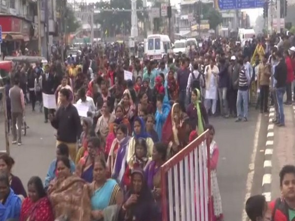 A view of awareness rally against food adulteration in Bhopal on Sunday. Photo/ANI