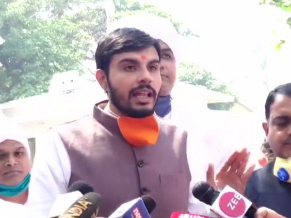 BJP Leader Tushar Bhosale speaking to media in Mumbai on Wednesday. Photo/ANI