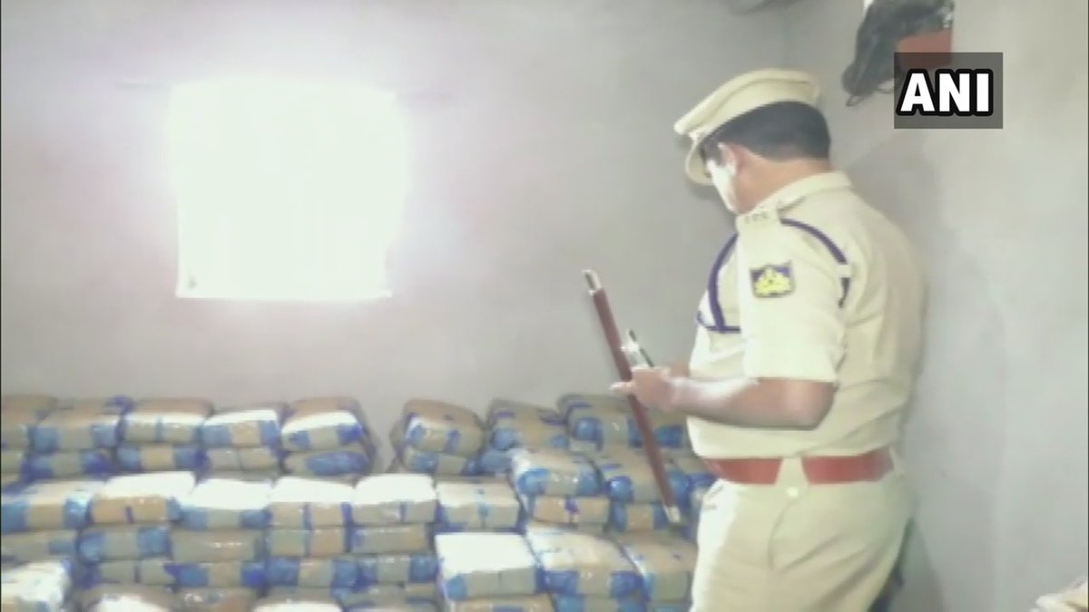 650 kg of cannabis seized by Bidar Police on Sunday. Photo/ANI