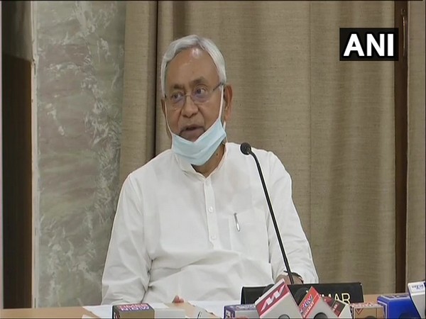 Bihar CM Nitish Kumar speaking to media personnel on Sunday. (Photo/ ANI)
