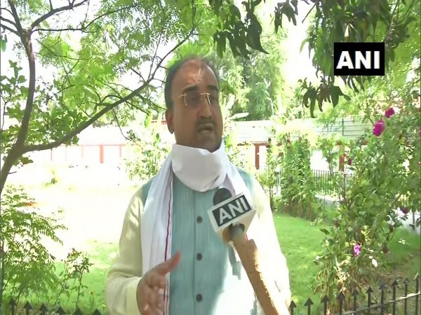 Bihar Health Minister Mangal Pandey speaking to ANI in Patna on Wednesday.