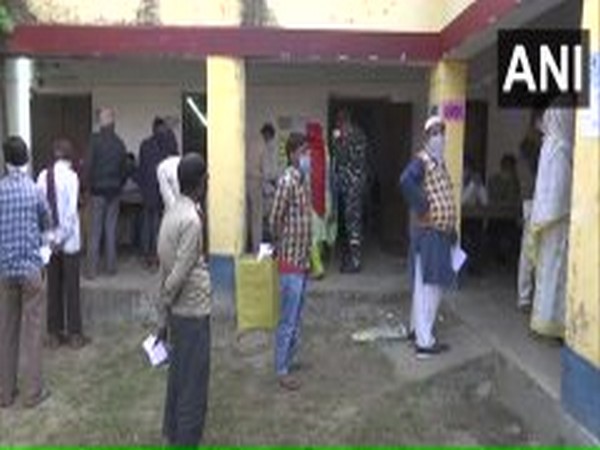 Visual from a polling booth in Bihar.