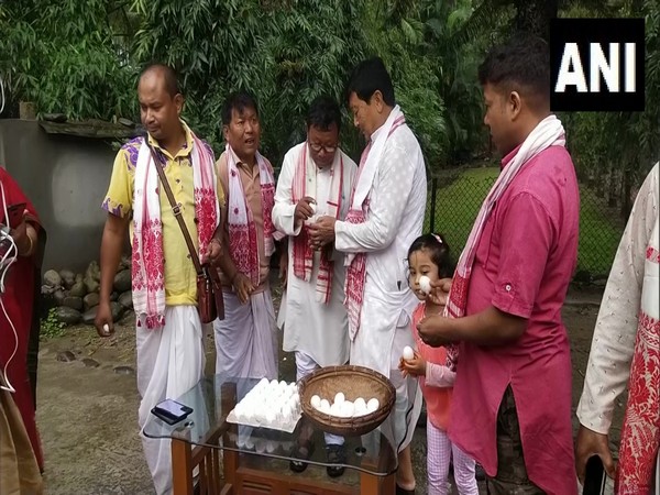 People in Assam's Dibrugarh celebrate Bohag Bihu (Photo/ANI) 