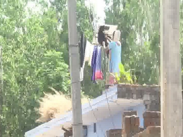 Visuals from Bikanpur village on Monday. Photo/ANI