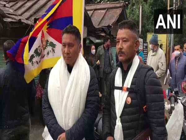 Tsering Yeshi and Chimmi Tamden at the start of bike rally (ANI)