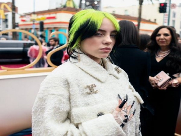 Singer Billie Eilish at the 92nd annual Oscars red carpet. 