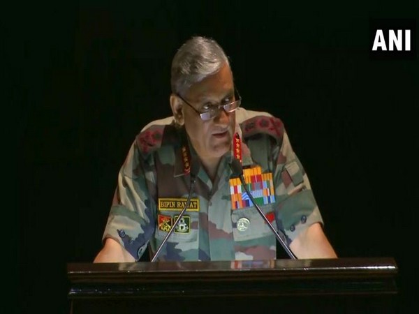 Army Chief General Bipin Rawat delivering KM Cariappa memorial lecture in New Delhi on Friday. (Photo/ANI)