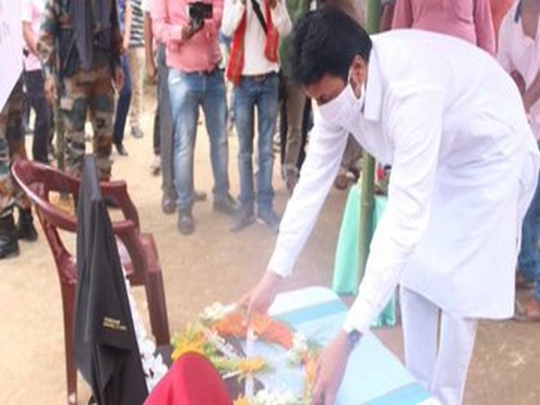 Tripura Chief Minister Biplab Kumar Deb paying homage to the Indian Army personnel on Sunday. (Credit: Tripura CM twitter)