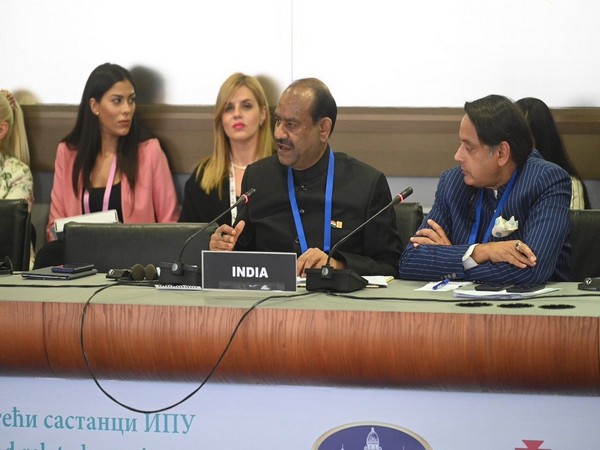 Lok Sabha Speaker Om Birla at the ‘Speakers’ Dialogue on Governance’ at IPU in Belgrade (Picture Credits: Om Birla/Twitter)