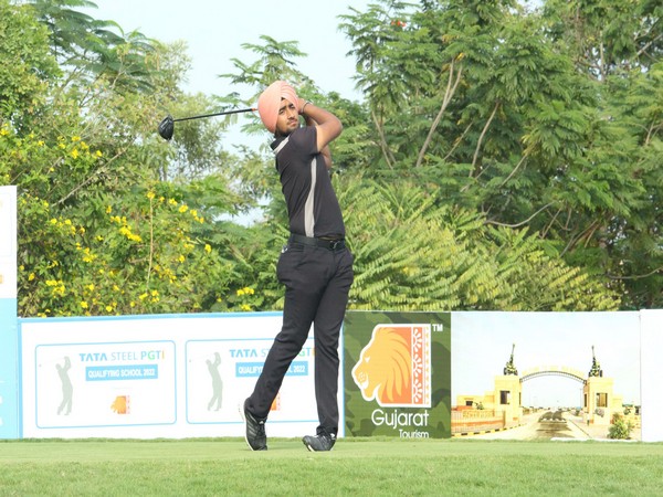 Bishmadpal Singh Seerha in action at Pre-Qualifying-I of PGTI Qualifying School 2022