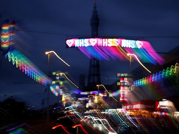 Blackpool Illuminations paying tribute to Britain's National Health Services (Photo Credit: Reuters)