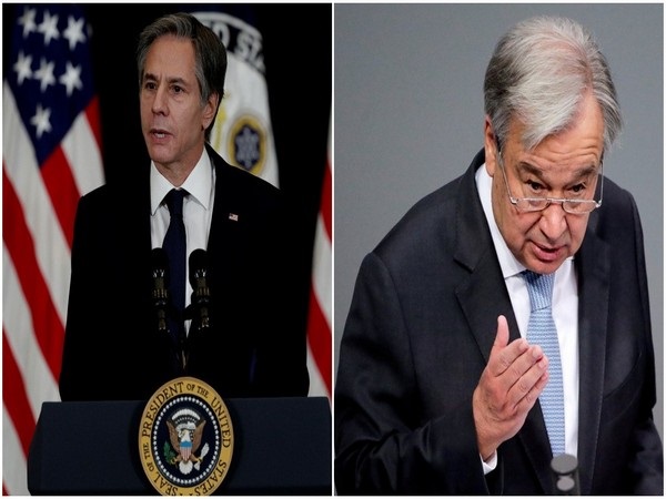 US Secretary of State Antony J Blinken and UN Secretary-General Antonio Guterres (Photo Credit - Reuters)