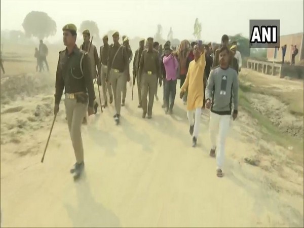 Body of the Unnao rape victim being taken for the last rites on Sunday. photo/ANI