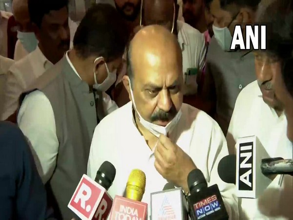 Karnataka Chief Minister Basavaraj Bommai speaking to media (Photo/ANI)