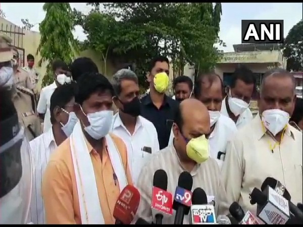 Karnataka Home Minister Basavaraja Bommai at the spot. (Photo/ ANI)