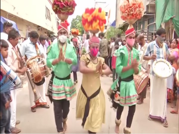 Bonalu celebration taking place in Hyderabad