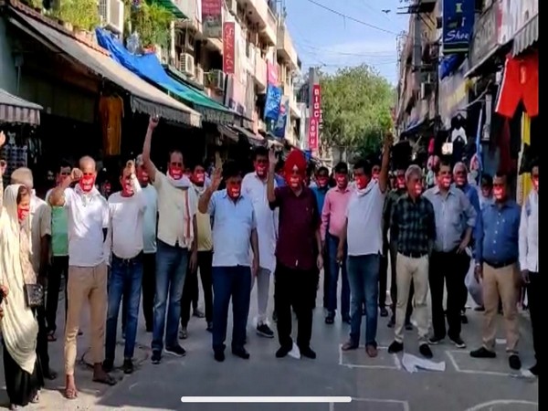 A large number of face masks were distributed in busy market areas to make people aware about boycotting Chinese products