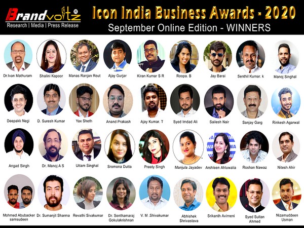 The winners of the Icon India Business Awards, Online Edition 2020