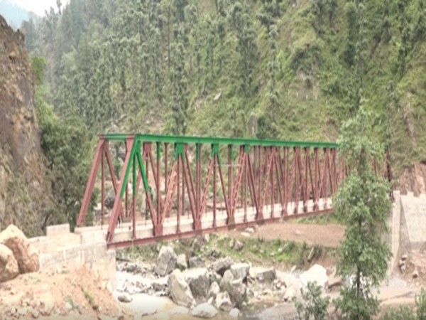 The newly constructed bridge in Cemani village on Parla Chakkal to Balota road. (Photo/ANI)
