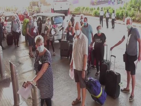Stranded British nationals at Goa's Dabolim Airport
