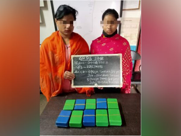 Women with suspected brown sugar (Pic Credit: Dimapur Police Twitter)