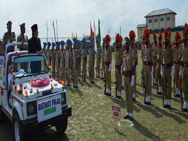Visuals of Independence Day celebration in Budgam on Thursday. Photo/ANI