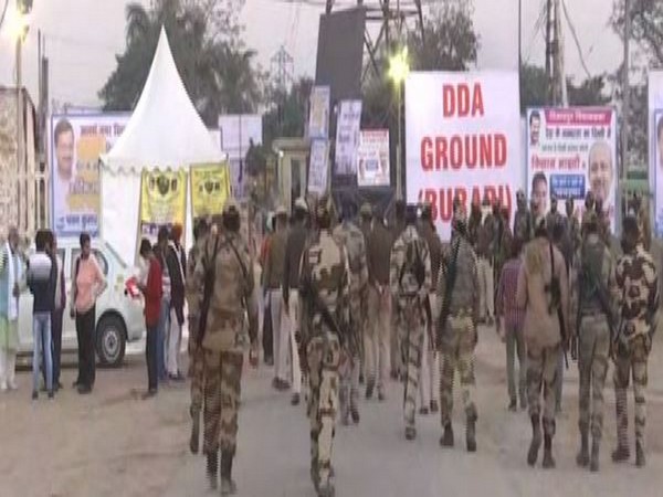 At the designated protest venue, Burari ground in New Delhi. (Photo/ANI)