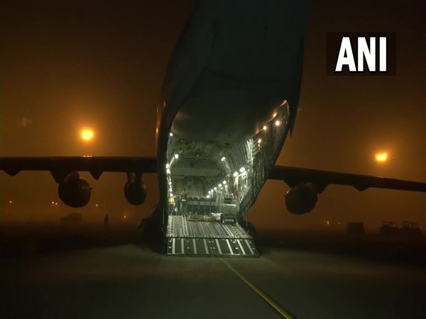 IAF's C-17 aircraft leaves for Romania on Wednesday (Photo/ANI)