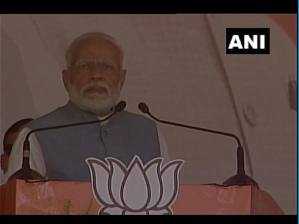 Prime Minister Narendra Modi addressing a rally in Barhait, Jharkhand on Tuesday.