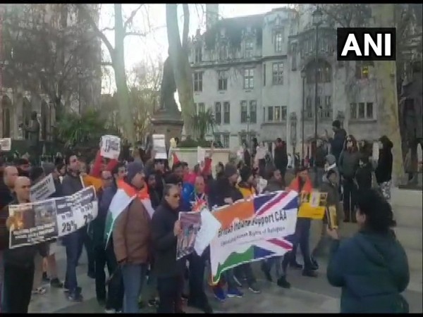 Demonstrations outside Parliament Square in London in support of CAA