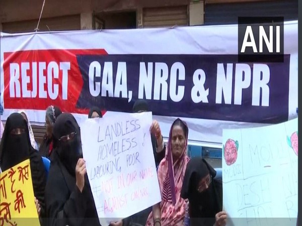 Women in Bengaluru protesting against CAA, NPR and NRC.