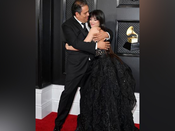 Camila Cabello with her father in the red carpet of  62nd Annual Grammy Awards (Image courtesy: Instagram)