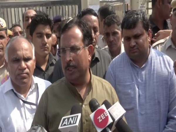 Bharatiya Janata Party (BJP) Captain Abhimanyu speaks to media in Hisar [Photo/ANI]