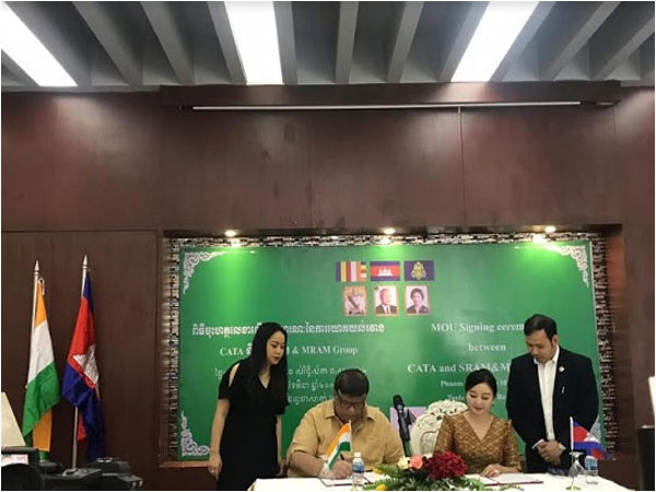 Dr Hiranandani, Chairman, SRAM & MRAM Group & Chhay Sivlin, President CATA (Cambodian Association of Travel Agents)