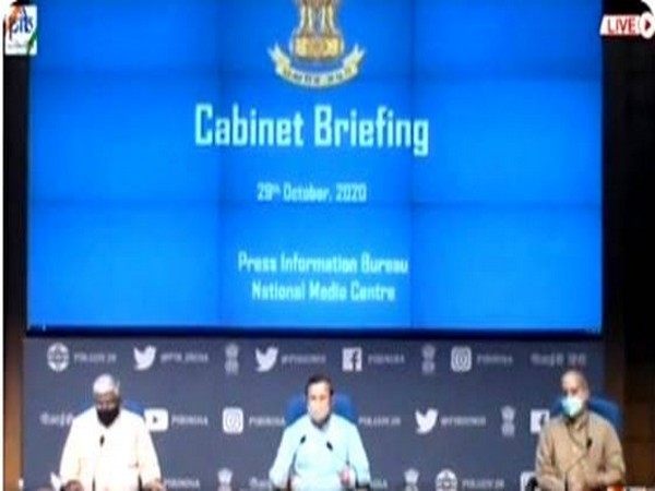 A visual from the cabinet briefing on Thursday in New Delhi.
