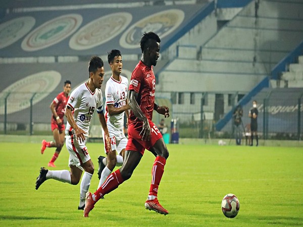 Churchill Brothers FC in action against Aizawl FC in I-League (Image: AIFF)
