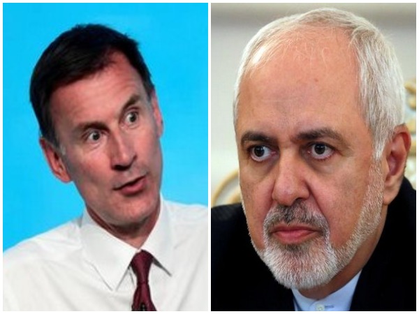 UK Foreign Secretary Jeremy Hunt (L), Iran FM Javad Zarif (R) (File photo)