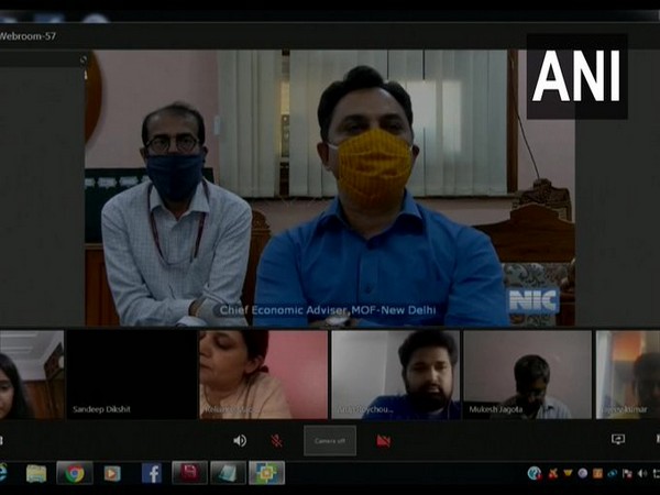 Chief Economic Adviser Krishnamurthy Subramanian speaking on Thursday. Photo/ANI