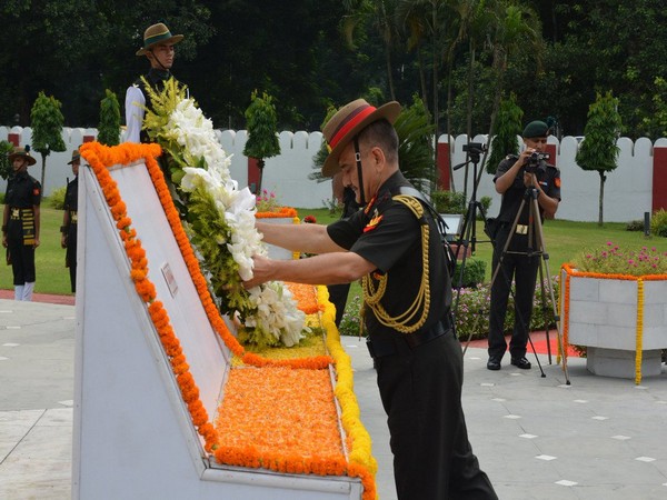 Lieutenant General Anil Chauhan at the Eastern Command War Memorial in Kolkata. Photo/Twitter