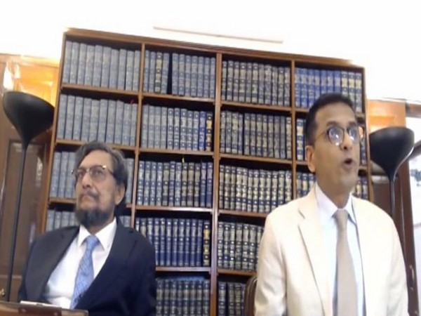 CJI SA Bobde (left) and Justice DY Chandrachud (right) attending the online event on Friday.