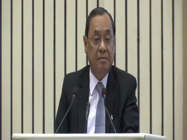 Chief Justice of India Ranjan Gogoi delivering the 18th DP Kohli memorial lecture in New Delhi on Tuesday. Photo/ANI